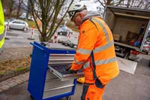 Bad Pyrmont Rammrohrgründung für Ampelmasten